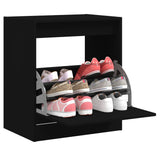 Shoe Cabinet Black 60x42x69 cm Engineered Wood 839981
