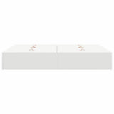 Storage Bed Frame White 150 x 200 cm Engineered Wood 3335381
