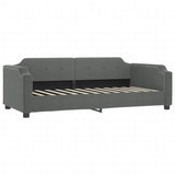 Daybed with Trundle and Mattresses Dark Grey 90x190 cm Fabric 3197708