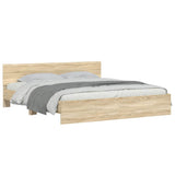 Bed Frame Wall-mounted Sonoma 193 x 203 cm Engineered Wood 3402862