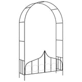 Garden Arch with Gate Black 138x40x238 cm Iron 47092