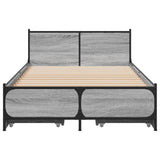 Bed Frame with Drawers without Mattress Grey Sonoma 75x190 cm Small Single 3279975