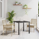 Garden Dining Set with Cushion 3 pcs Beige Poly Rattan 3379891