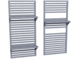 Wall Mounted Plant Stands Set of 2, Fir Wood Flower Stand with Shelves and Slatted Trellis for T3398P325123