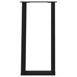 Console Table Legs U-Shaped 2 pcs Black 28x cm Steel 4012776