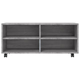 TV Cabinet with Castors Grey Sonoma 90x35x35 cm Engineered Wood 815259
