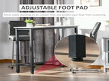 Bar Table Breakfast Marble Grain Dining Table Coffee Table with Adjustable Footpads, 120x40x100cm, T3398P344539