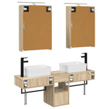 Bathroom Cabinet Set 5 pcs Sonoma Oak 50 x 14.5 x 70 cm 3406313