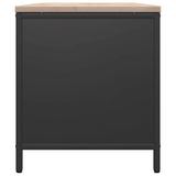 Firewood Rack with Wooden Top Black 100.5x35.5x40 cm 864255