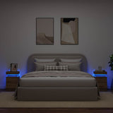 Bedside Cabinets with LED 2 pcs Artisian Oak 35x39x55 cm Engineered Wood 857657