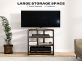 HiFi Stand, with Four Storage Shelves - Rustic Brown T3398P377903