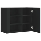 Wall Cabinet Black 75x35x60 cm Engineered Wood 848424
