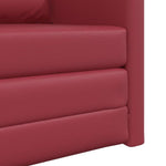 Floor Sofa Bed Wine red 74 x 77 x 81 cm Faux leather 4106633