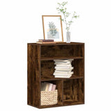 Book Cabinet Smoked Oak 60x30x71.5 cm Engineered Wood 860314