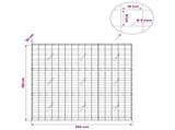 Gabion with 5 mm Wire and 10x10 cm Mesh 150x20x150 cm 3465045