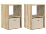 Bedside Table with Drawer 2 pcs Sonoma Oak 30.5 x 27 x 59.5 cm 8000617