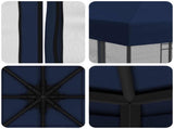 Garden Gazebo with Sidewalls 3 x 3 m Blue Polyester and Steel 900343