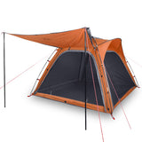 Camping Tent 4-Person Grey and Orange Quick Release Waterproof 94358