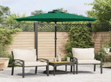 Garden Parasol with LEDs and Steel Pole Green 225x225x212cm 4005067