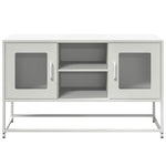 ZNTS TV Cabinet White 100.5x39x60.5 cm Steel 853385