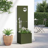 Garden Privacy Screen Olive green 50 x 150 cm Cold-rolled steel 876472