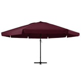 Garden Parasol with Aluminium Pole 600 cm Bordeaux Red 47374