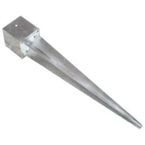 Ground Spikes 2 pcs Silver 14x14x91 cm Galvanised Steel 145427