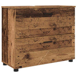 Bathroom Furniture Set 5 pcs Old Wood Engineered Wood and Metal 3393071