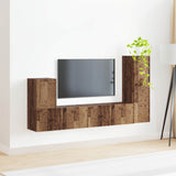 TV Cabinet Set Wall-mounted 3 pcs Old Wood Engineered Wood 3409022