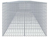 Gabion Basket with Cover 1100x100x100 cm Galvanised Iron 3295210