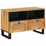 TV Cabinet with Drawer Brown 70 x 33x 46 cm Solid Mango Wood 4018045