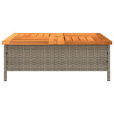 Parasol Base Cover Grey 70x70x25 cm Poly Rattan and Acacia 365953