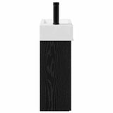 Bathroom Vanity Unit with Tap Black Oak 45.5 x 22.5 x 84 cm 889426