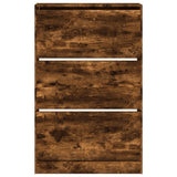 Shoe Cabinet Smoked Oak 80x21x125.5 cm Engineered Wood 839928