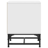 Bedside Cabinets with Glass Doors 2 pcs White 35x37x50 cm 836519