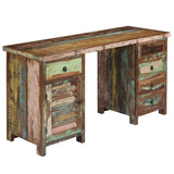 ZNTS Pedestal Desk Solid Reclaimed Wood 140x50x77 cm 244846