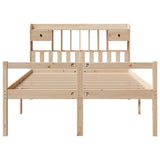 Bookcase Bed without Mattress 140x200 cm Solid Wood Pine 3322055