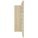 LED Bathroom Mirror Cabinet Sonoma Oak 100x12x45 cm Acrylic 804983