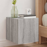 TV Wall Cabinets with LED Lights 2 pcs Grey Sonoma 30.5x35x30 cm 837229