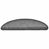 Stair Mats 30 pcs 56x17x3 cm Dark Grey Half Round 3365734
