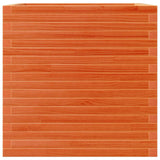 Garden Planter Wax Brown 70x70x68.5 cm Solid Wood Pine 3282476