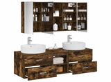 Bathroom Furniture Set 4 pcs Smoked Oak 3406907