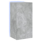 TV Wall Cabinet with LED Lights Concrete Grey 40.5x35x80 cm 837263