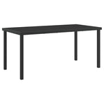 Garden Dining Set 5 pcs Black Poly Rattan 3380771