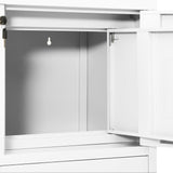 Office Cabinet White 90x40x102 cm Steel 336405