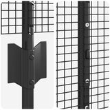 Welded Wire Fence with Post 10 x 1.4 m PVC-Coated Steel 3336571