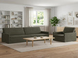 Sofa Set 2 pcs Light Grey Corduroy Fabric 3433260