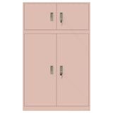 Storage Cabinet 2 pcs Pink 90 x 40 x 145 cm Steel Lockable 3438646