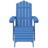 Garden Chair Aqua Blue HDPE Medium Detachable Adirondack Chair 3095711