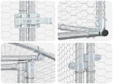 Chicken Coop Silver 600 x 200 x 200 cm Galvanised Steel 3434682